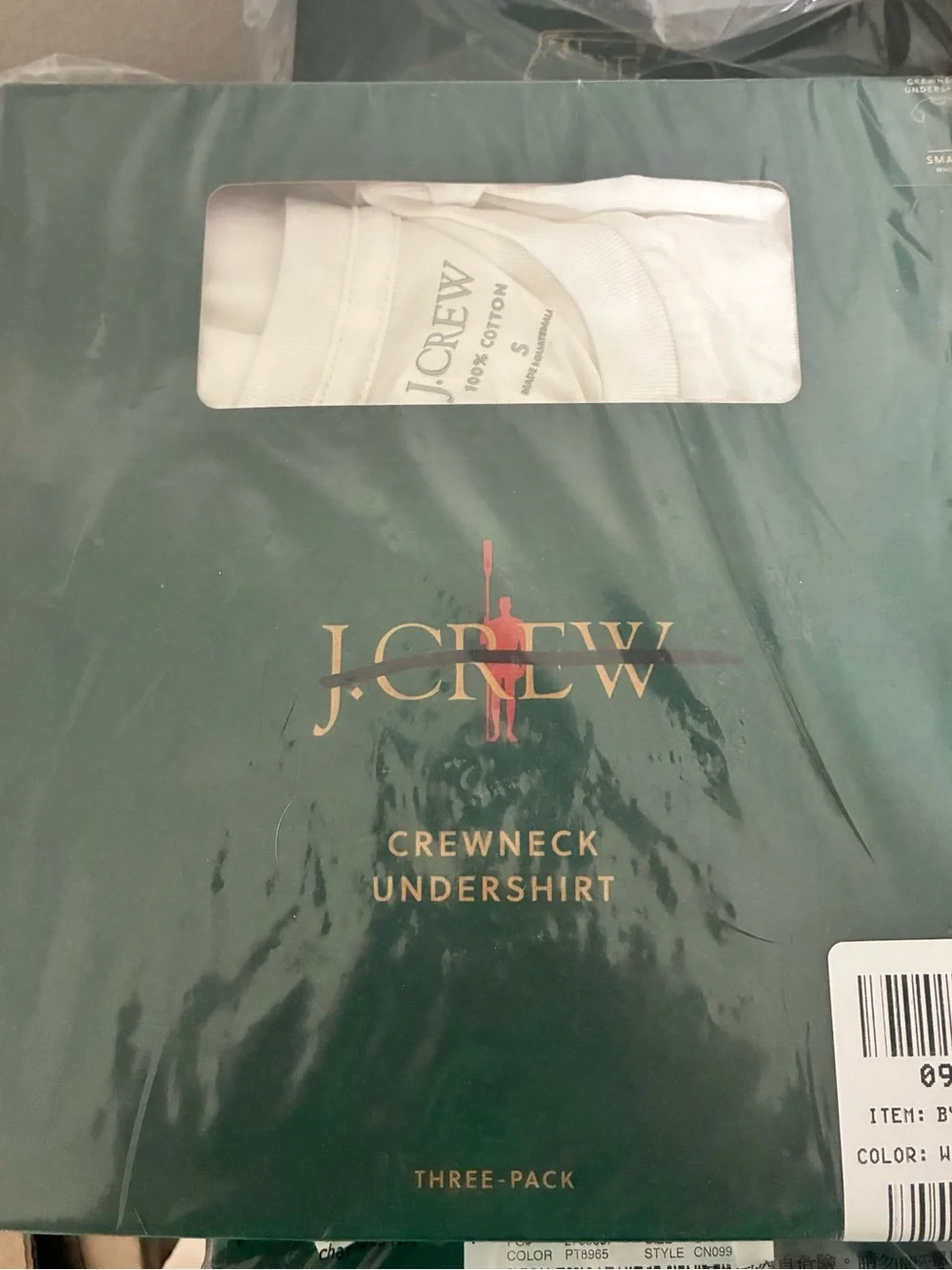 J. Crew Undershirt's Crewneck Pack of 3 Cotton Size: Small White NWT